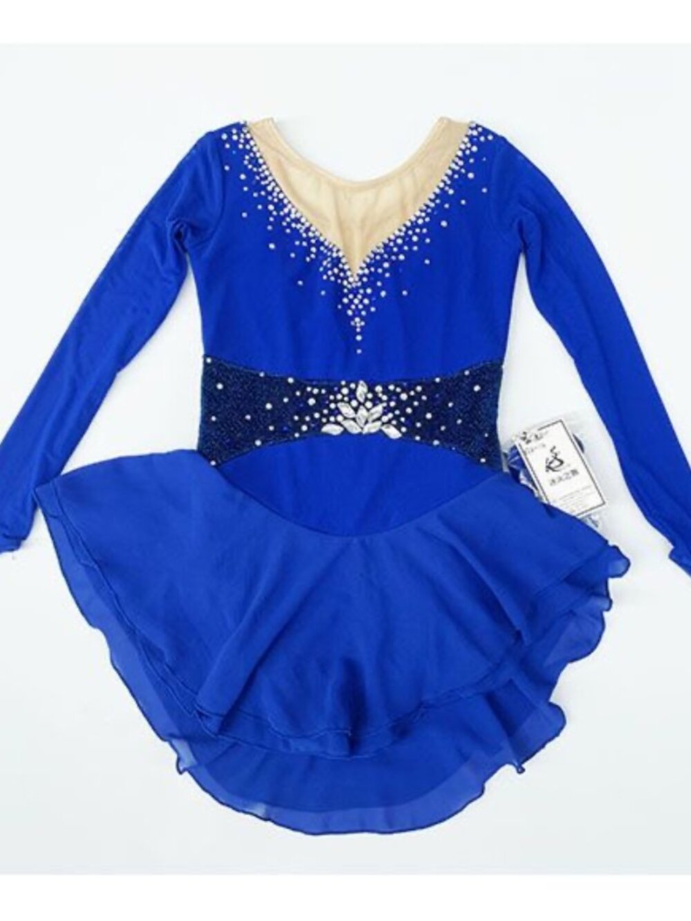 New Blue Crystal Figure Skating Dress 12